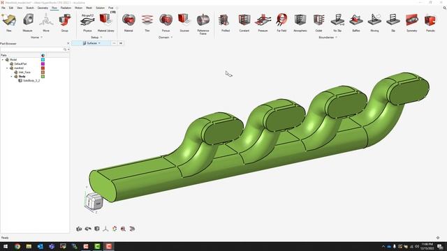 How to setup a simple manifold case in Altair HyperWorks CFD for AcuSolve смотреть онлайн