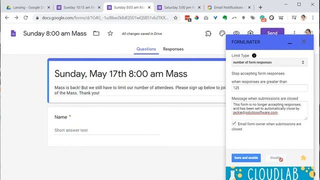 Set Google Form Response Limit смотреть онлайн