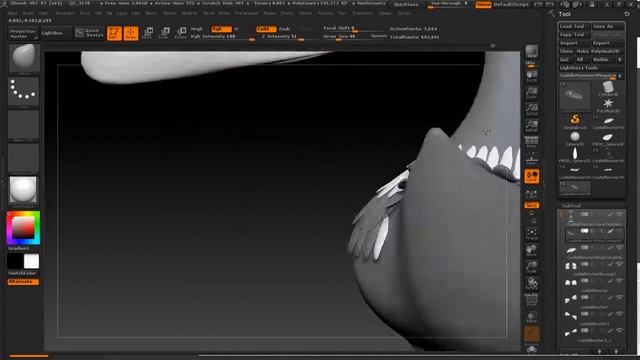 IF04 - Speed feather sculpt in ZBrush смотреть онлайн