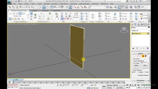 3ds Max Design 2011 (粵語) Ch 2-3-02 Modeling Cabinets Using the Ribbon - Base Cabinet pt-1.FLV смотреть онлайн