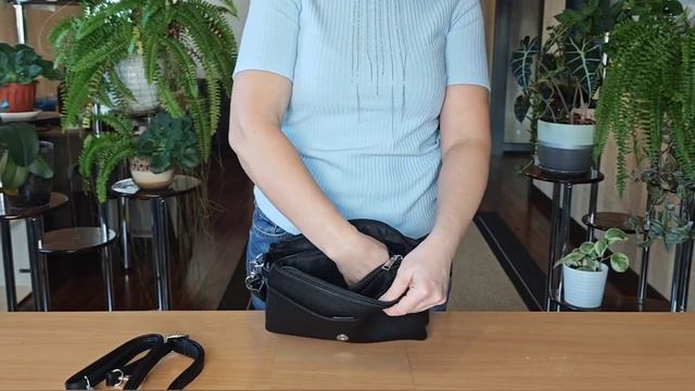 Женская сумка Pola 2417 черная замша смотреть онлайн