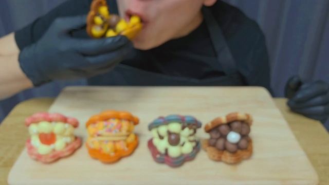 ASMR 예쁜 조개롱 마카롱 뚱카롱 디저트 먹방 Dessert Macaron Mukbang смотреть онлайн