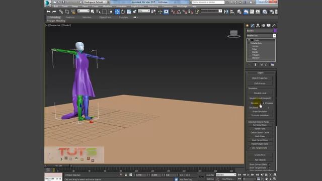 Autodesk 3ds Max Tutorial - Character Cloth Simulation With Cloth Modfier смотреть онлайн
