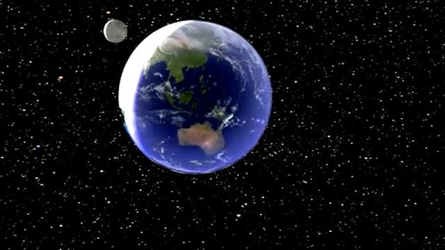 3D studio max Earth and moon simulation смотреть онлайн