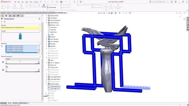 Performing A Cooling Line Analysis with SOLIDWORKS Plastics смотреть онлайн