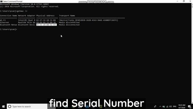 How to find Serial No & MAC Address in Windows Using Commands ? смотреть онлайн