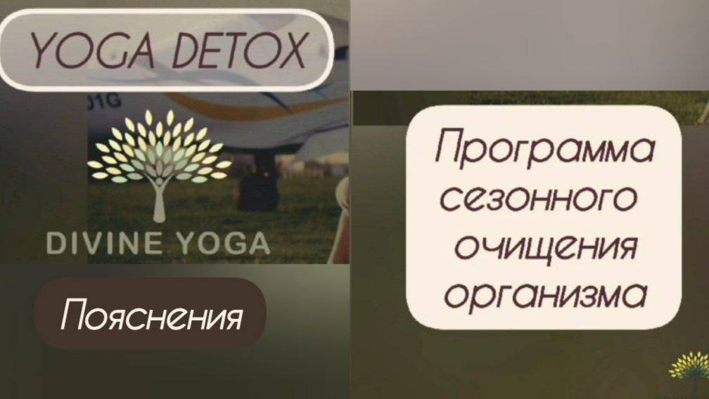 Yoga Detox Сезонное очищение Пояснения к сезону зима-весна