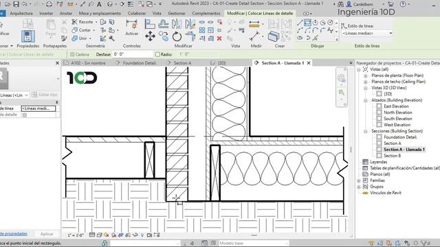 Revit Arquitectura 2023 Crear detalle constructivo смотреть онлайн