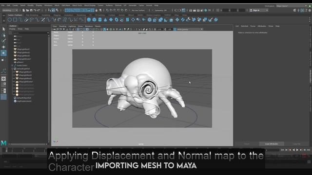 Ultimate Creature Character Creation- full process from Zbrush to Maya (Link in description) смотреть онлайн