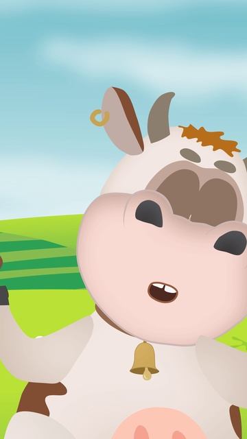 Веселая корова из мультфильма "Ревушка-коровушка" смотреть онлайн