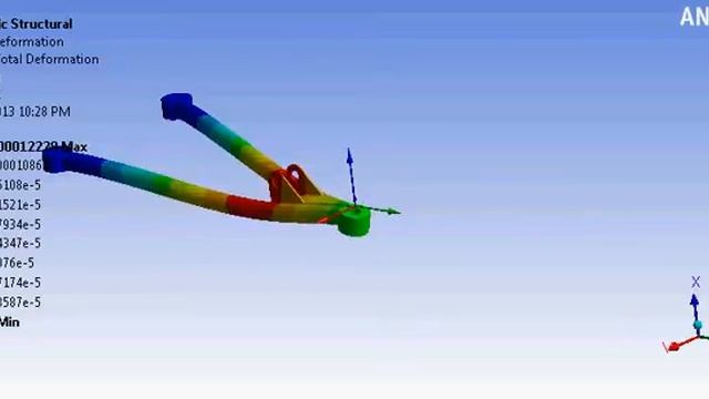 Upper A-arm life cycle Ansys fatigue analysis смотреть онлайн