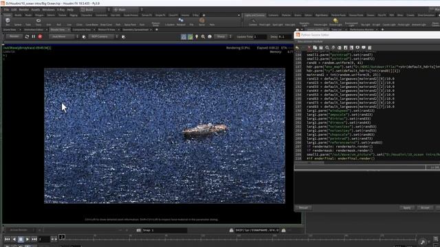 Houdini Python programing for ocean parameters and lighting смотреть онлайн