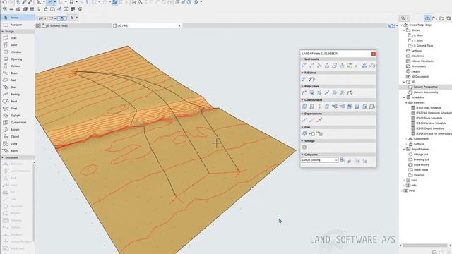 Create Ridge Slope | LAND4 For ARCHICAD®