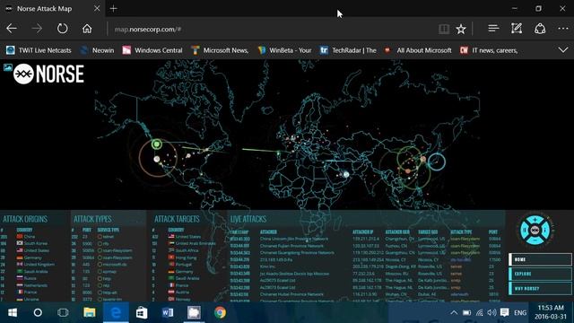 Realtime interactive map of Internet attacks and information from NorseCorp смотреть онлайн