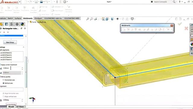 solidworks 2017 | Weldments1 | solidworks tutorial смотреть онлайн