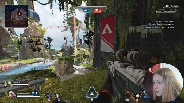 ДЕВУШКА РАЗВАЛИВАЕТ В APEX LEGENDS | Стрим в Апекс Легенд нуб смотреть онлайн