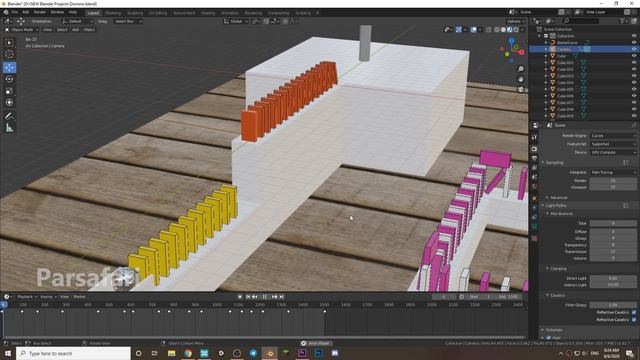 CGI Dominoes made with Blender Cycles! (+8000 DOMINOES!) смотреть онлайн