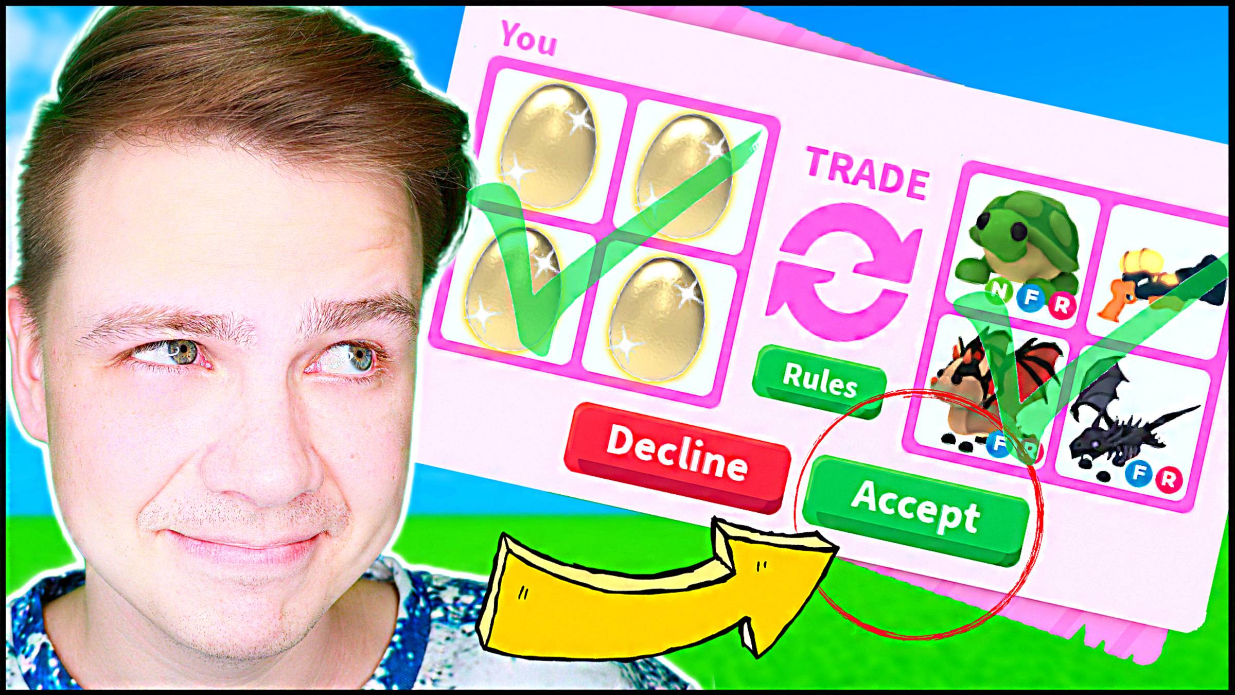 ТРЕЙДЫ Только На ЗОЛОТОЕ ЯЙЦО в АДОПТ МИ!! 😱 ТОП ТРЕЙДЫ в Адопт Ми адоптми смотреть онлайн