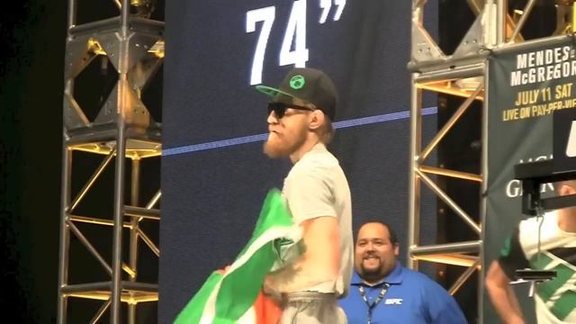 UFC 189 Weigh-In: McGregor and Mendes Explode (Main/Co-Main Event) смотреть онлайн