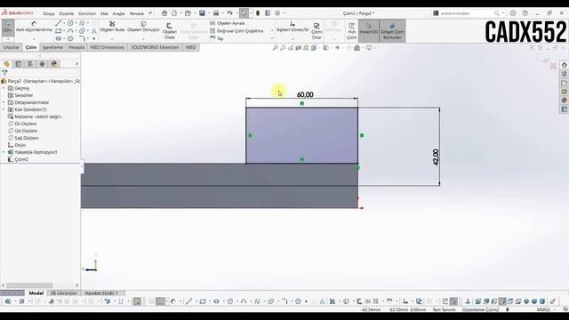 SolidWorks - Egzersiz Parçası Çizimi #26 смотреть онлайн
