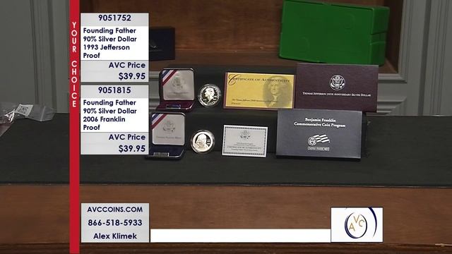 1993 Jefferson & 2006 Franklin 90% Silver Proof Silver Dollars смотреть онлайн