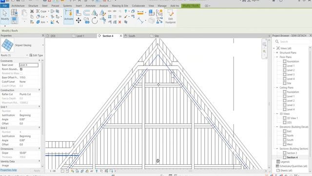 #13 AUTODESK REVIT 2024 SECTION DESIGN _HOW TO CREATE ROOF TRUSSES IN REVIT 2024 SEMIDETACHED DUPLE смотреть онлайн
