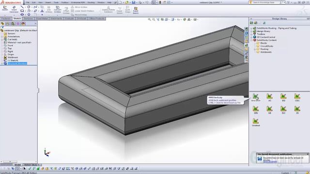 SOLIDWORKS – Adding the Extended Weldments Profiles Library смотреть онлайн