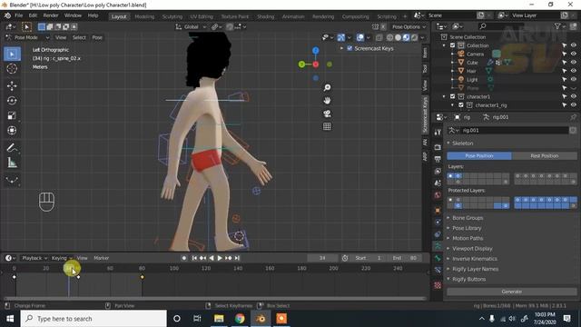Low Poly Character Walkcycle Animation in Blender 2.83 | Tamil Tutorial | Arun SV смотреть онлайн