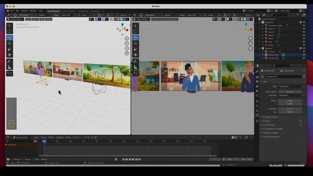 How to set up multiple scenes with in one Grease Pencil scene. Blender 2.92 смотреть онлайн