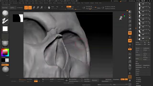Skull Zbrush Timelapse смотреть онлайн