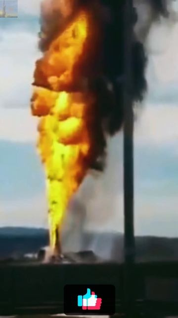 Горит гигантским факелом скважина с буровой🔥 (ГНВП) смотреть онлайн