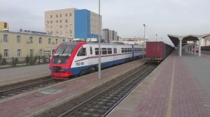 Рельсовый автобус RA2 на ЖД-вокзале Улан-Батора | Железная дорога в Монголии