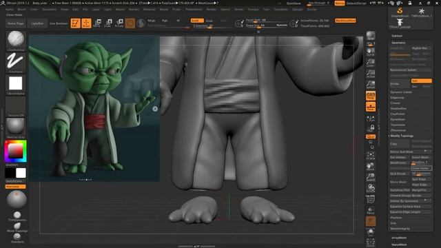 Zbrush | Master Yoda | Star Wars | Timelapse смотреть онлайн