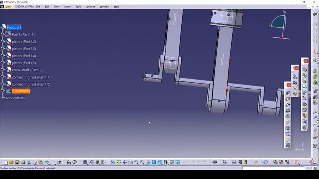 Inline 4 - cylinder engine | CATIA v5 смотреть онлайн