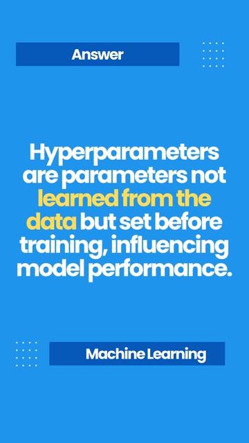 What are hyperparameters in machine learning models? #machinelearning #datascience #shorts смотреть онлайн