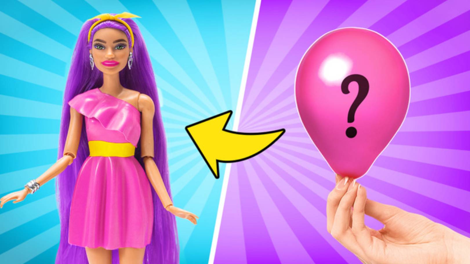 ЛЕГКО И ПРОСТО! Как сделать 4 модных наряда для кукол из воздушных шариков 🎈 Без клея и шитья! смотреть онлайн