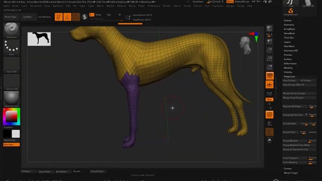 ZBrush Quick Tip: Smooth Groups Brush смотреть онлайн