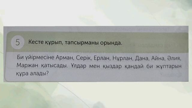 Математика 4-сынып 100-сабақ Комбинаторикалық есептер смотреть онлайн