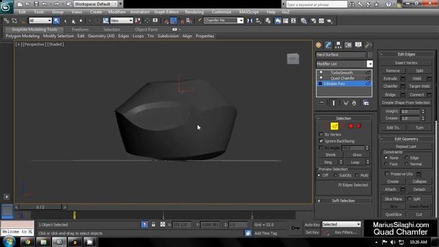 Quad Chamfer Modifier demonstration смотреть онлайн