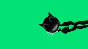 cartoon cat на зеленом фоне выглядывает из за угла