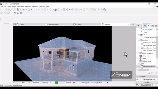 How to render your project in Archicad. смотреть онлайн