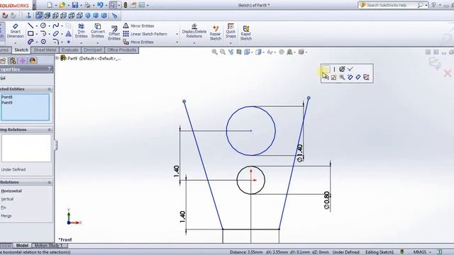 SolidWorks, 2D Exercises 18 смотреть онлайн
