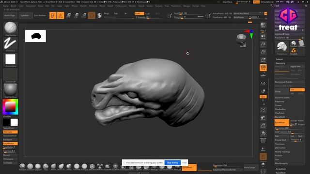 CG Treat Live Class - Complete Course in ZBrush From Beginner To Pro смотреть онлайн