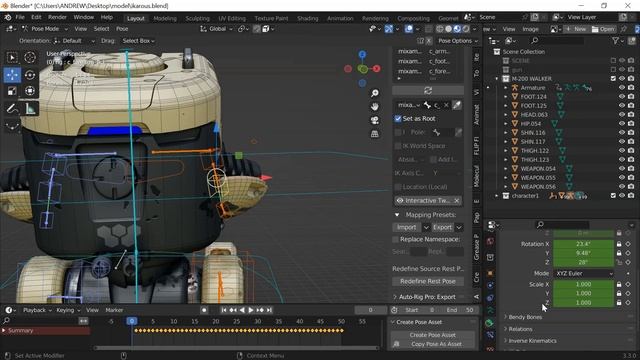 How to retarget auto-rig pro rig to a MIXAMO animation смотреть онлайн