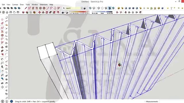 SketchUp tutorial | how to modeling folding gate смотреть онлайн