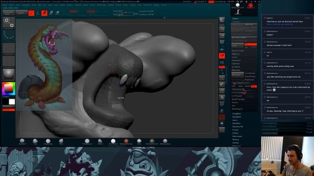 Sculpting Angry Sea Worm #Artstation #Zbrush смотреть онлайн
