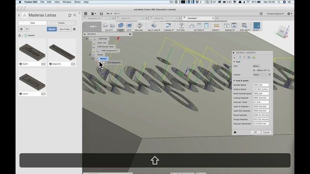 Fusion 360 [011] Grabado de Letras en madera o Aluminio con fresadora CNC смотреть онлайн