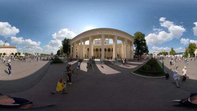 Moscow VDNH - Central Alley. 360° VR video. смотреть онлайн
