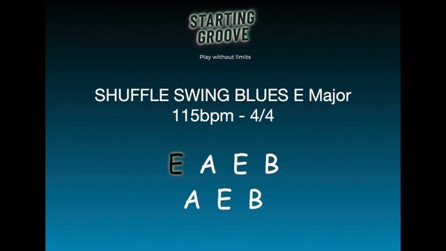SHUFFLE SWING BLUES E Major - 115bpm BACKING TRACK GUITAR JAMTRACK смотреть онлайн