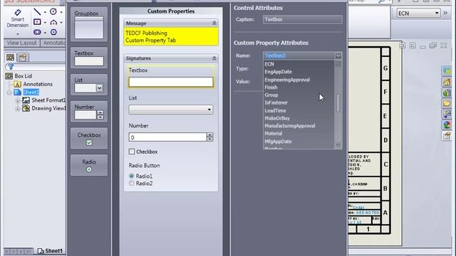 SolidWorks 2013 - Property Tab Builder смотреть онлайн